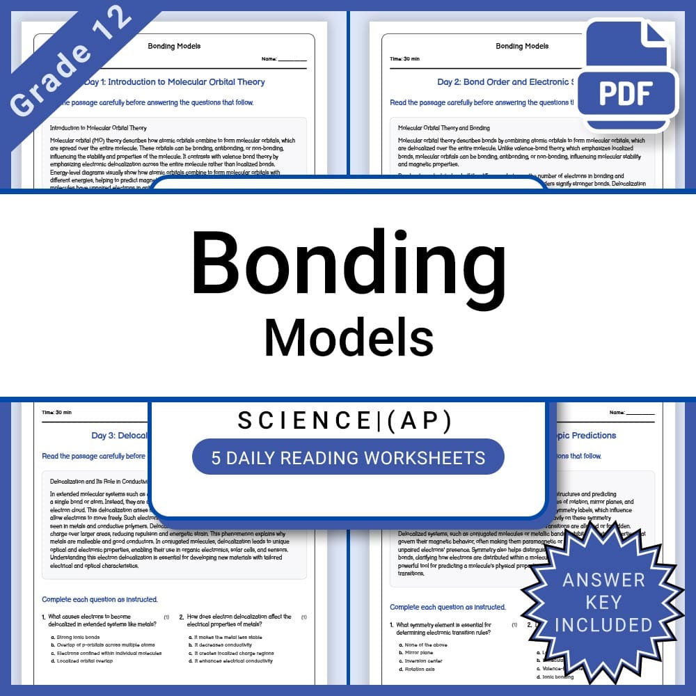 Grade 12 Science AP Full Year Bundle – Biology, Physics, Earth & Chemistry — included worksheet 33