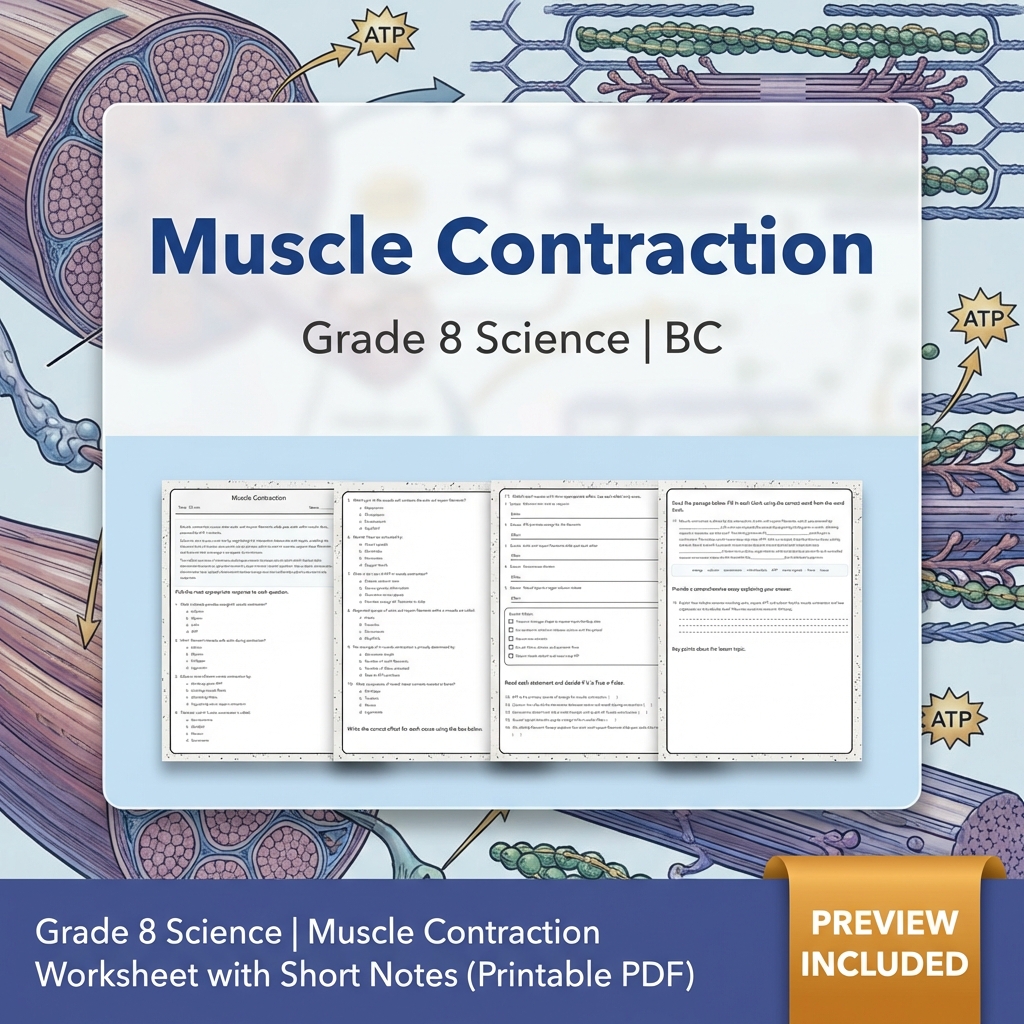 Grade 8 Science Full Year Bundle | Cell Biology, Ecosystems & Conservation — included worksheet 30