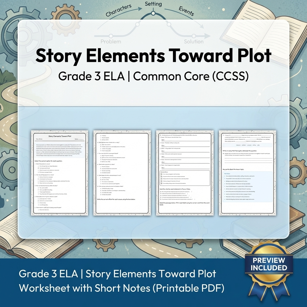 Grade 3 Text Evidence Writing ELA Full-Year Bundle for Common Core (CCSS) — included worksheet 19