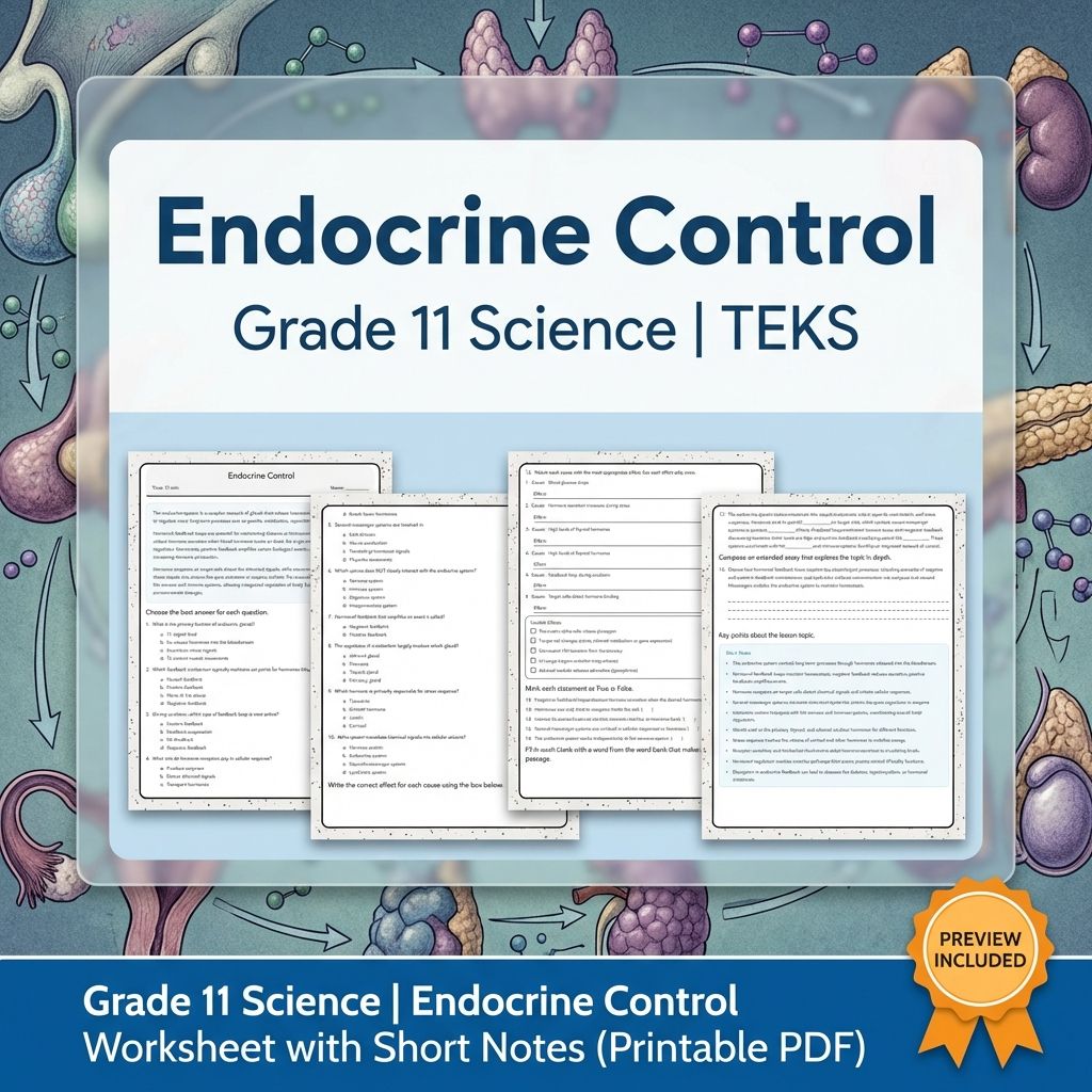 Grade 11 Science Worksheet Bundle | Genetics, Evolution & Human Body (PDF) — included worksheet 34