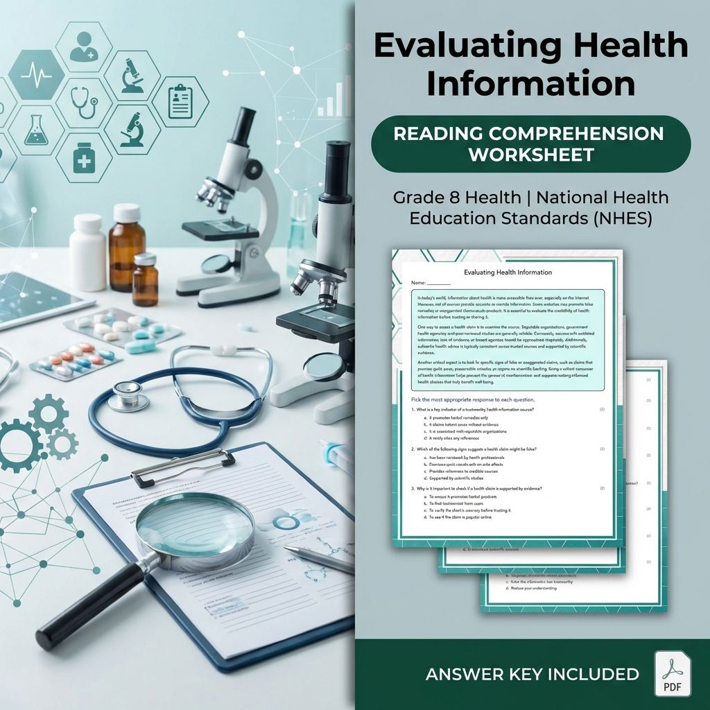 Grade 8 Health Worksheet Bundle – Body Systems, Wellness & Communication Strategies — included worksheet 19