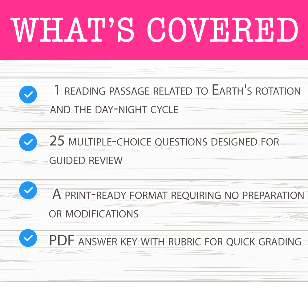 Grade 6 Science worksheet mcq paper worksheet — Grade 6 Science — Day Night Cycle Worksheet MCQ Paper — page 2