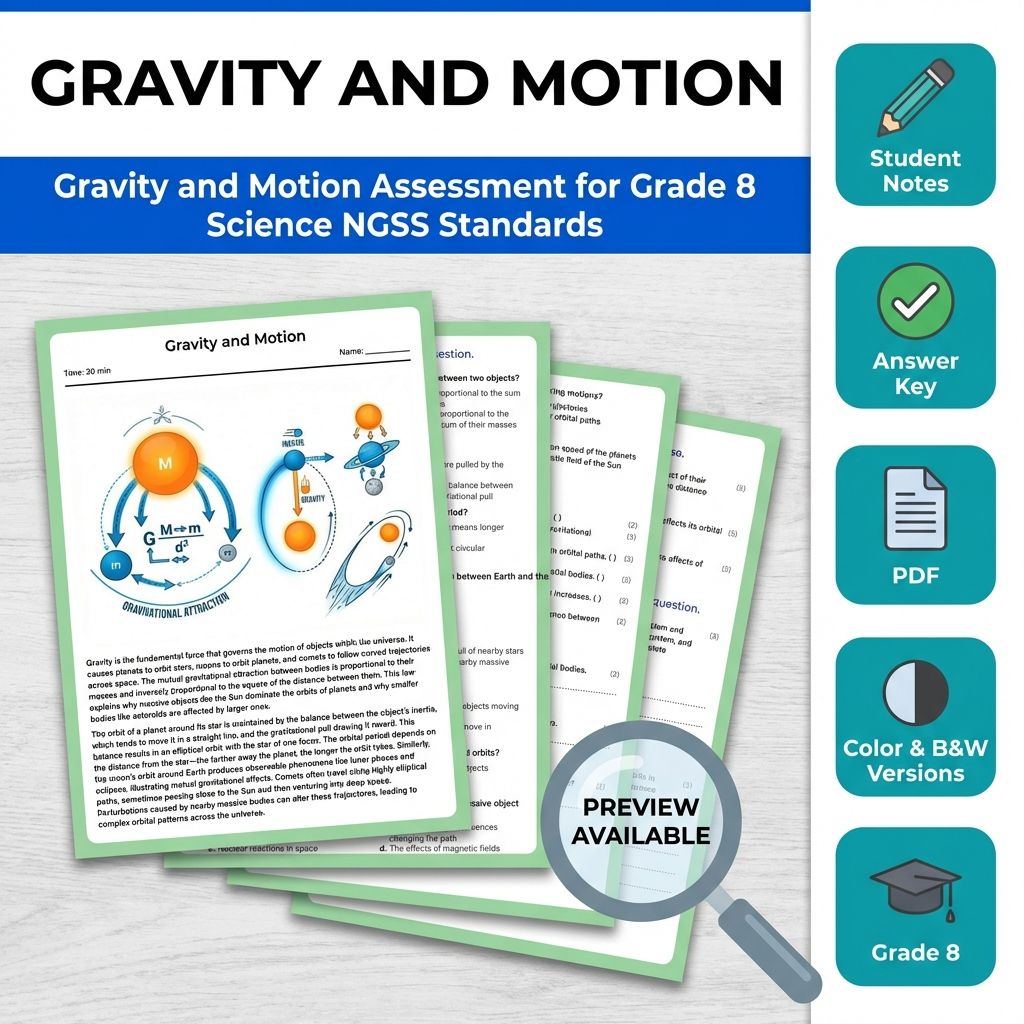 Grade 8 Science Full Year Bundle | NGSS Assessment Worksheets & Resources — included worksheet 26