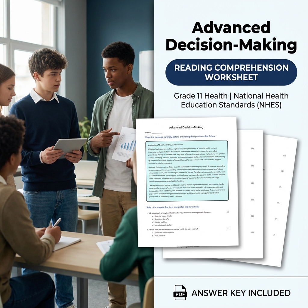 Grade 11 Health Worksheet Bundle – Interpersonal Skills & Advocacy NHES Aligned — included worksheet 27
