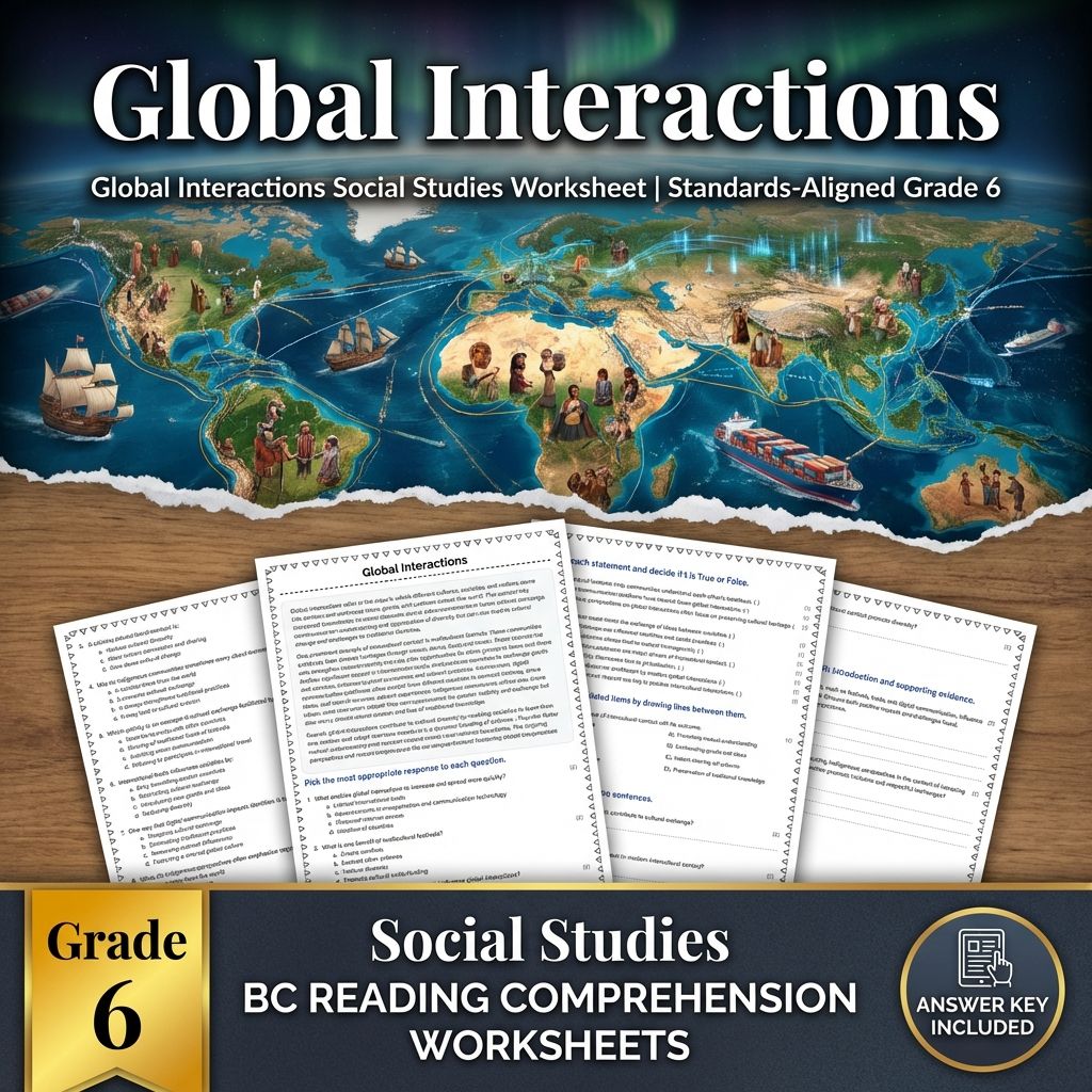 Grade 6 Social Studies Worksheet Bundle – BC Standards & Human-Environment Focus — included worksheet 13