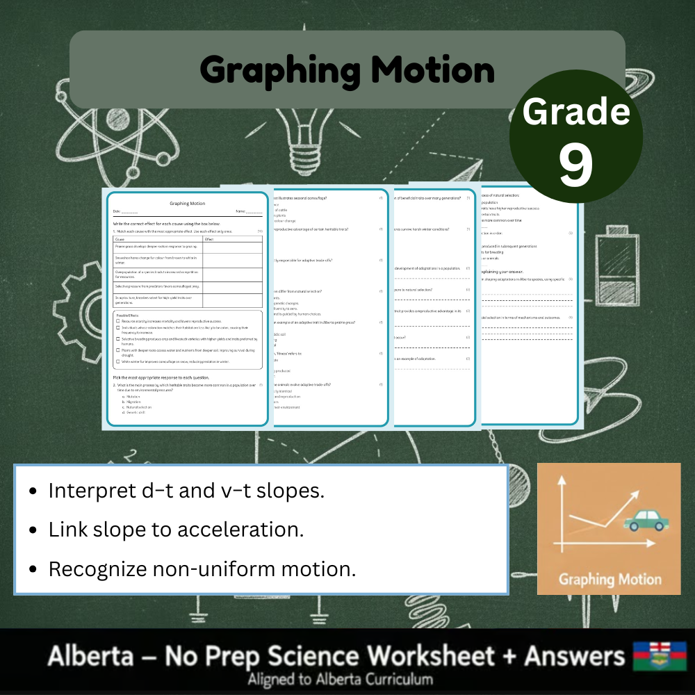 Grade 9 Science Worksheet Bundle | Genetics, Chemistry & Physics Concepts — included worksheet 32