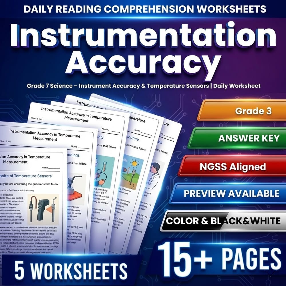 Thermal Energy Grade 7 Science Daily Reading Worksheets Bundle | Ontario — included worksheet 5