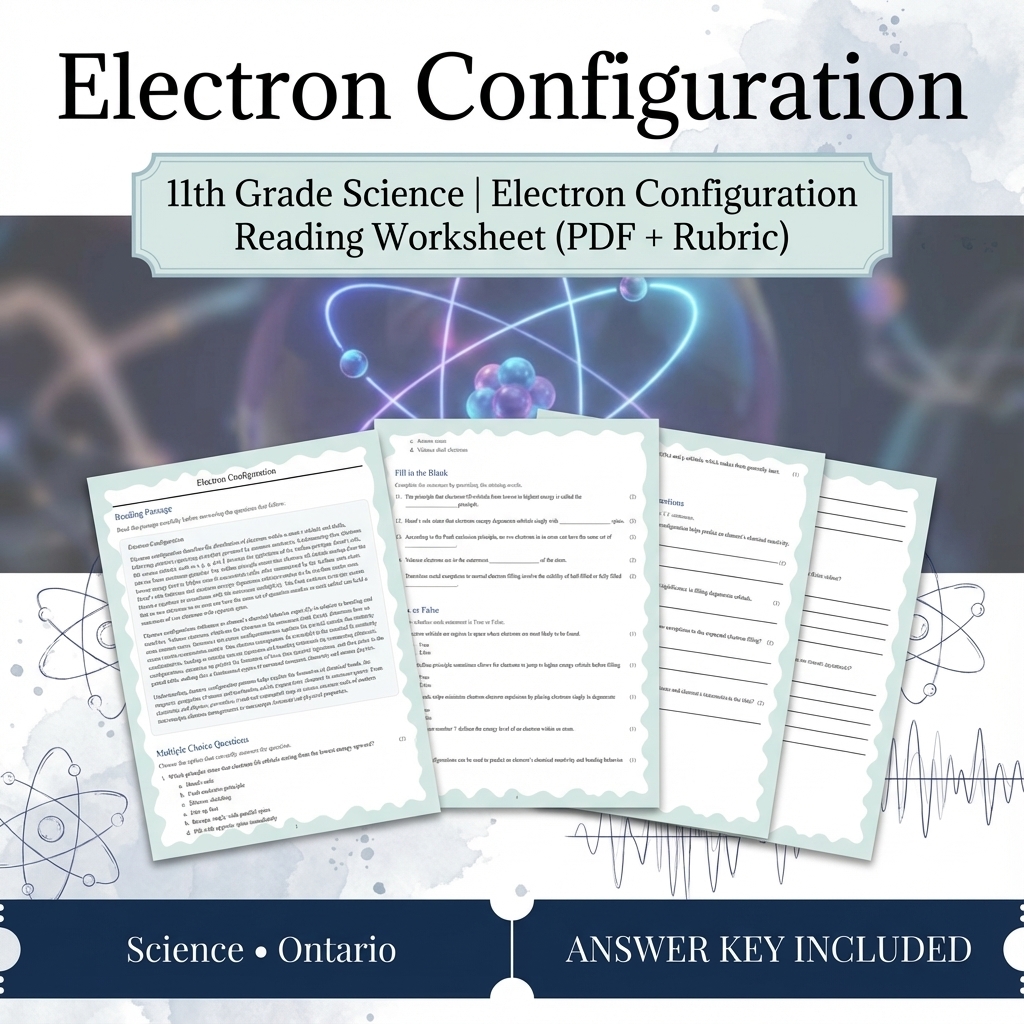 Grade 11 Science Unit Bundle | Chemical Bonding & Reaction Energetics  — included worksheet 6