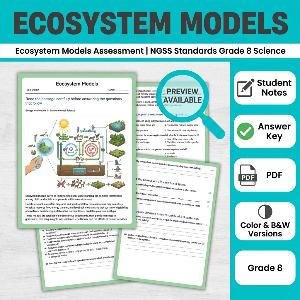 Grade 8 Science Full Year Bundle | NGSS Assessment Worksheets & Resources — included worksheet 27