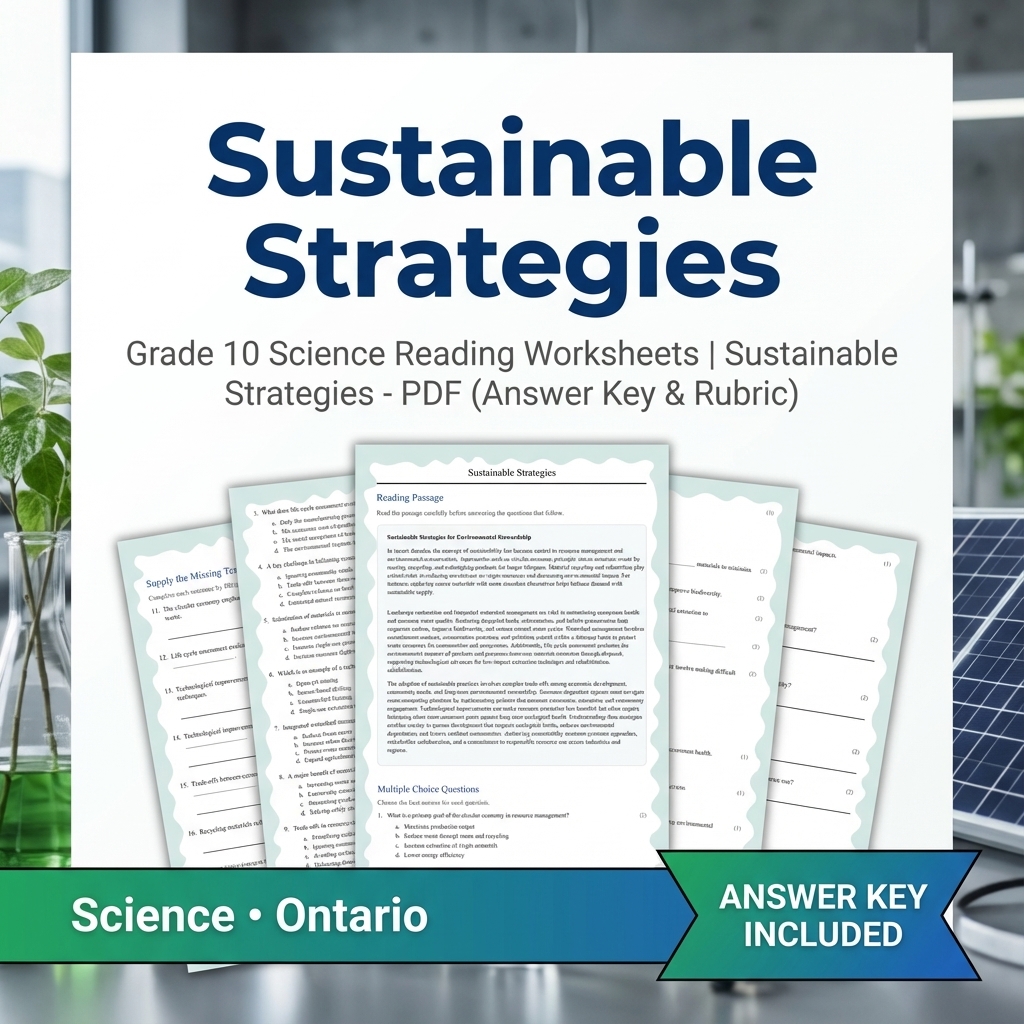 Grade 10 Science Unit Bundle – Earth Dynamics & Resources (PDF + Rubrics) — included worksheet 3