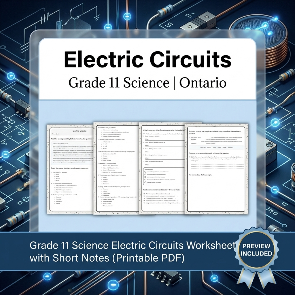 Grade 11 Science Full Year Bundle | Ontario Curriculum & Framework — included worksheet 38