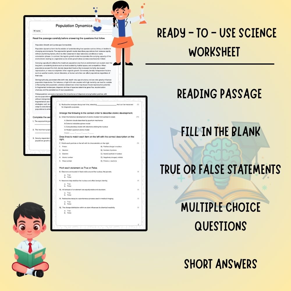 Grade 11 Science worksheet worksheet — Grade 11 Science | Population Dynamics Worksheet (Answer Key) – Ontario Standards —…