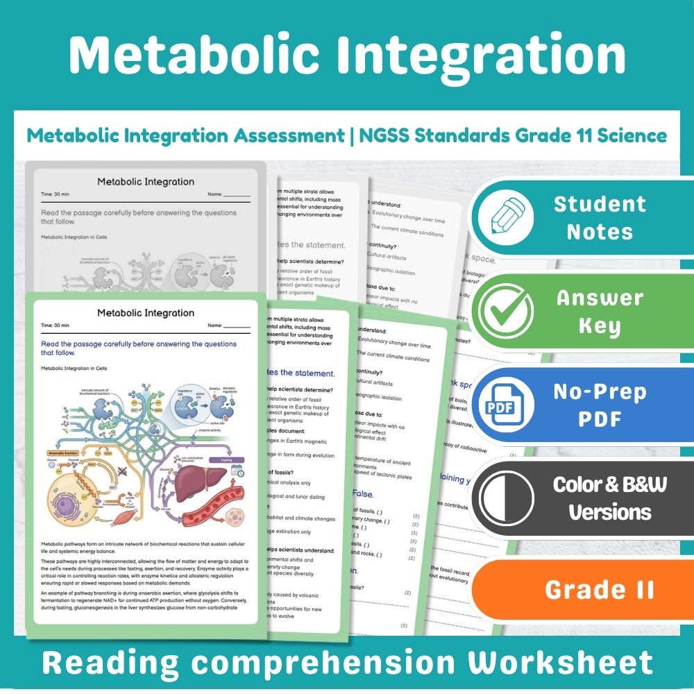 Grade 11 Science Mini Bundle | From Molecules to Organisms NGSS Not Specified — included worksheet 5