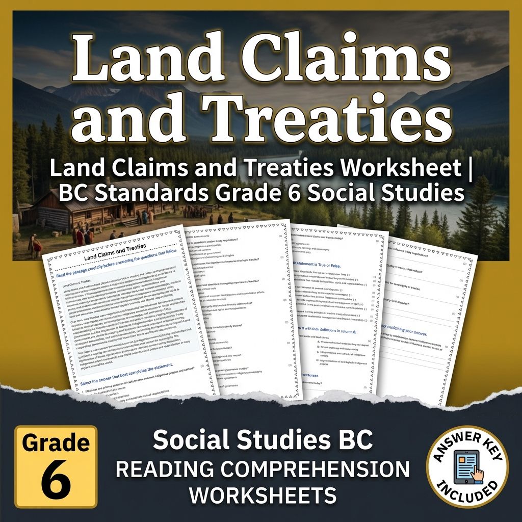Grade 6 Social Studies | Indigenous Land Responsibilities Bundle — included worksheet 4