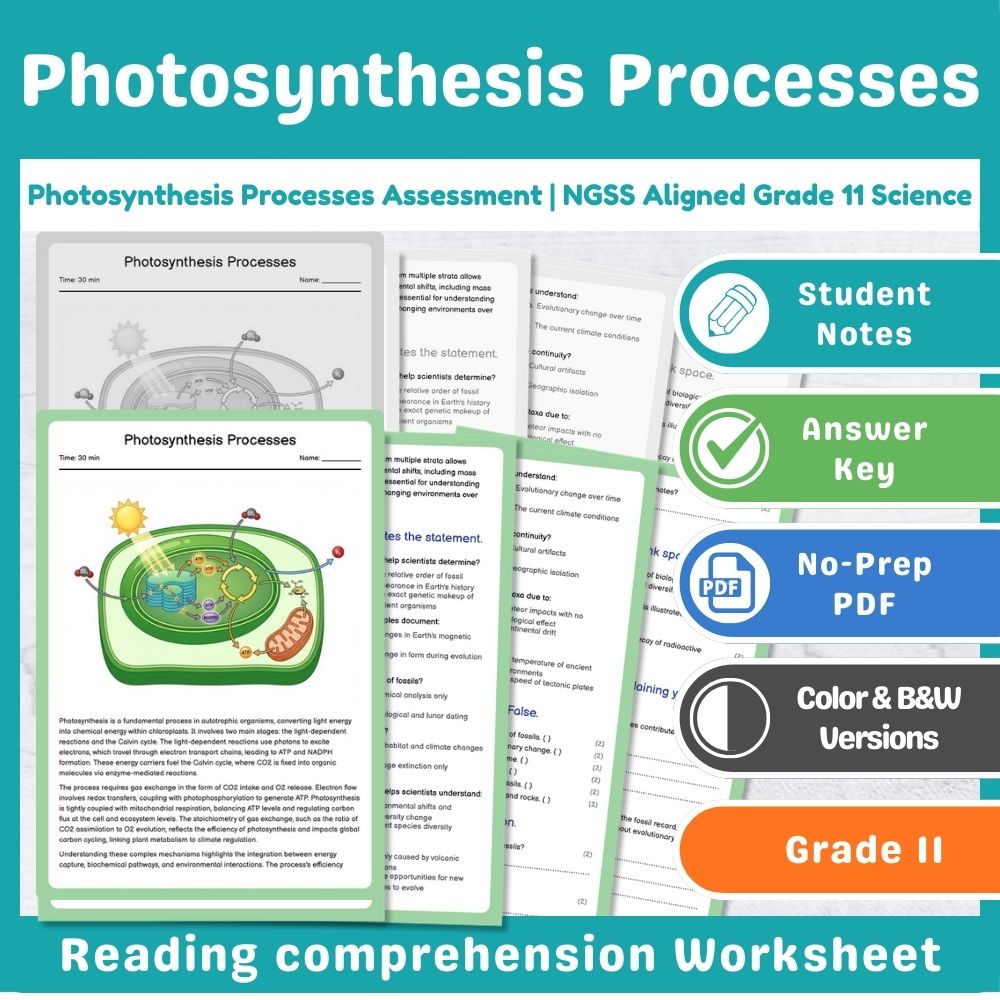Grade 11 Science Mini Bundle | From Molecules to Organisms NGSS Not Specified — included worksheet 6