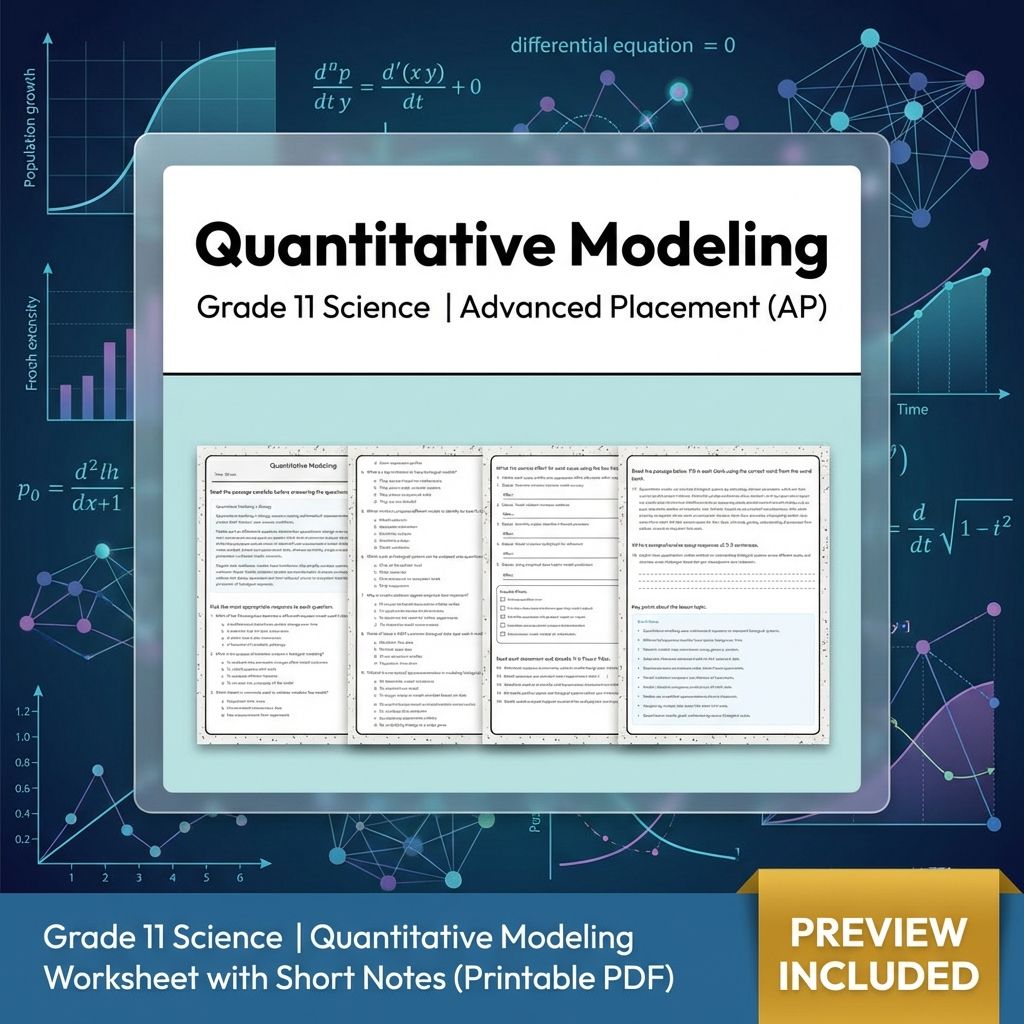 Grade 11 Science Worksheet Bundle Advanced Concepts & Scientific Reasoning (PDF) — included worksheet 27