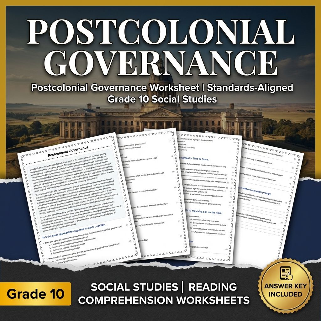 Postcolonial Governance Worksheet | Standards-Aligned Grade 10 Social Studies