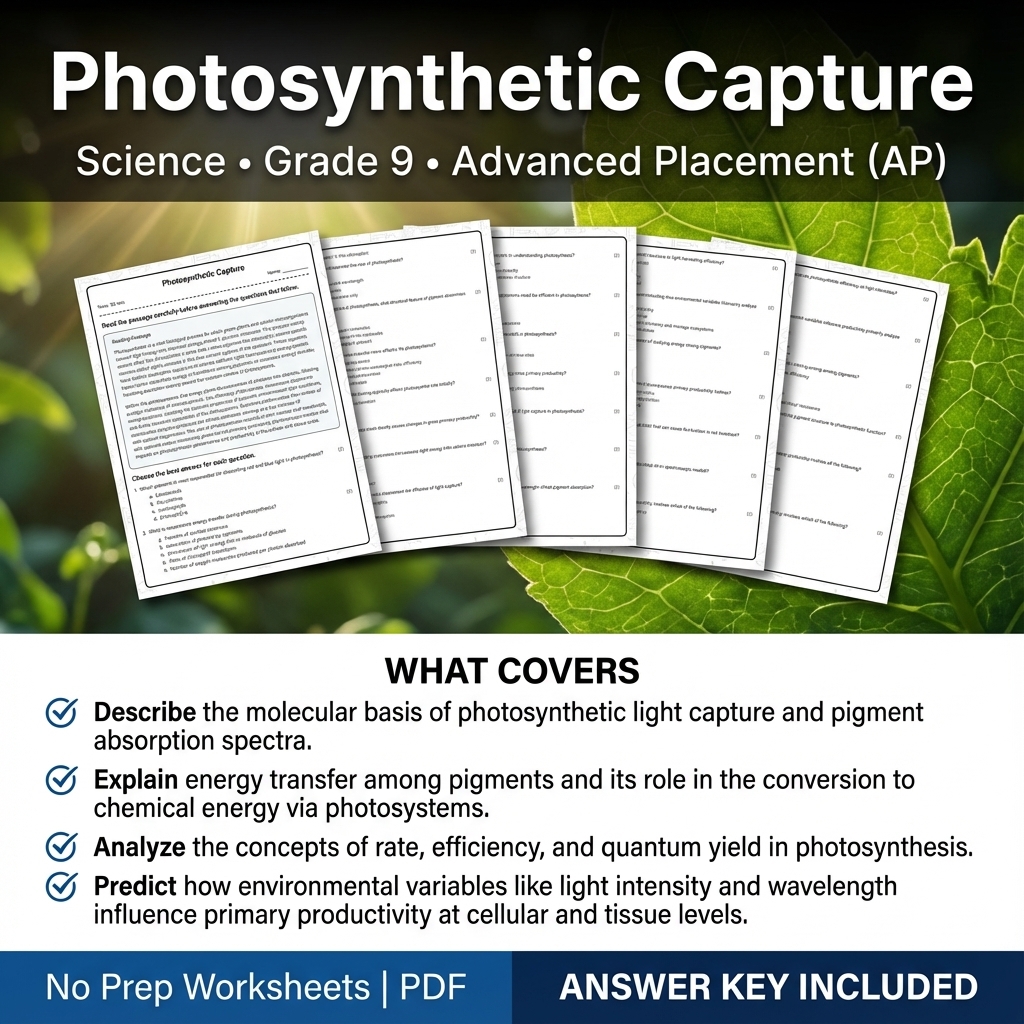 Grade 9 Science Worksheets Bundle | Physics, Earth Science & Biology  — included worksheet 27