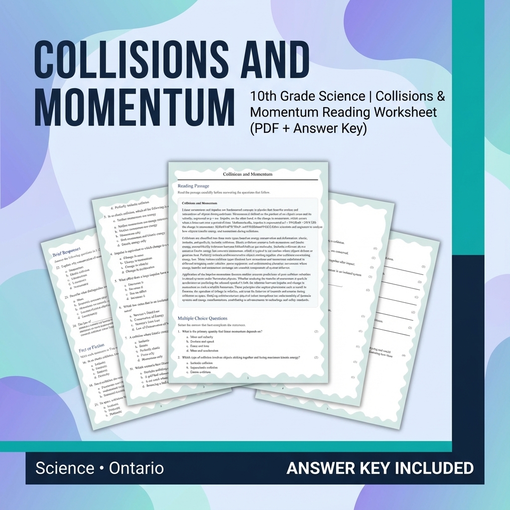 Grade 10 Science Unit Bundle – Motion, Forces & Mechanics (Answer Keys Included) — included worksheet 5