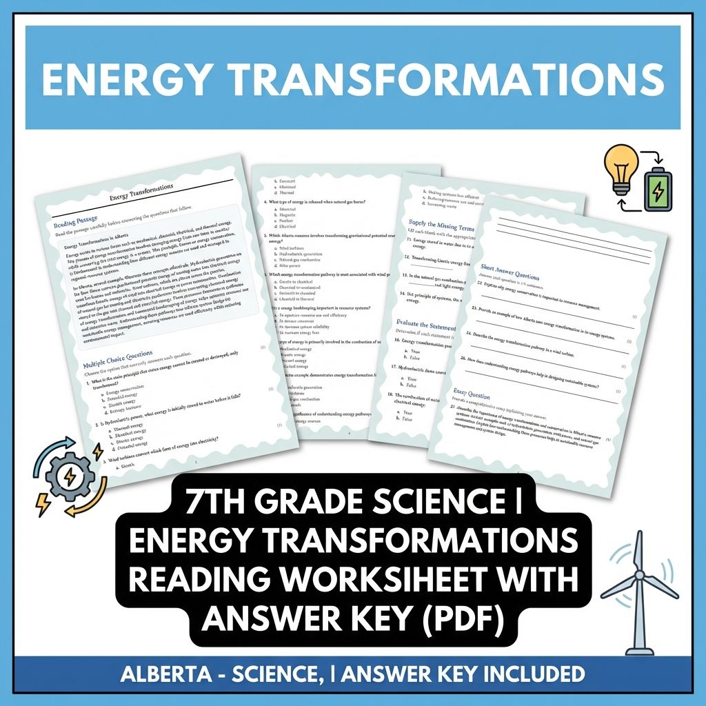 Grade 7 Science Worksheet Pack | Energy, Matter & Ecosystem Concepts — included worksheet 39