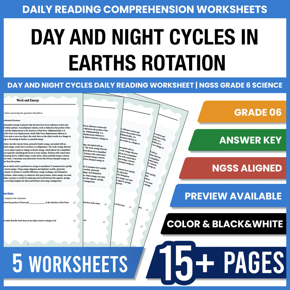 Grade 6 Science Earth and Human Activity Lesson Bundle | NGSS Aligned — included worksheet 2
