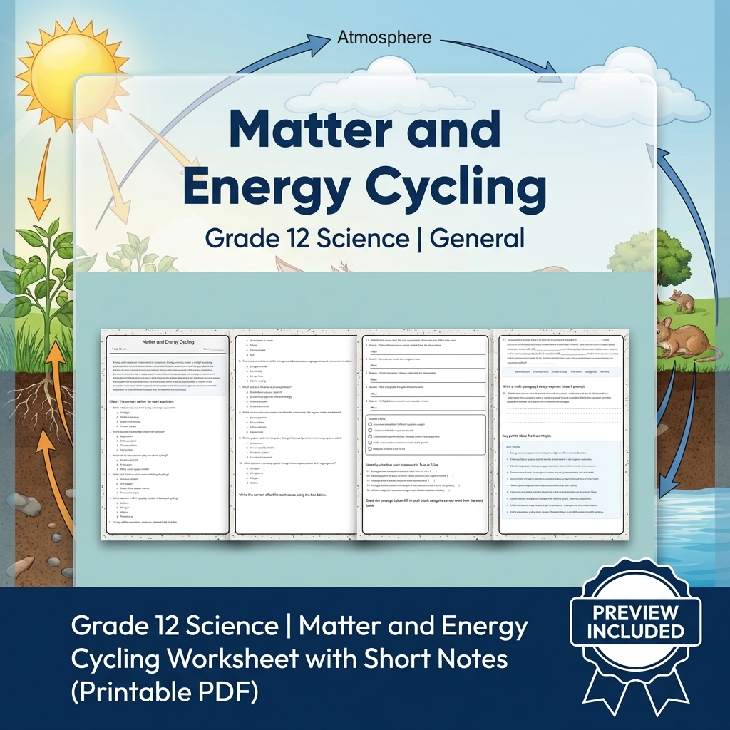 Grade 12 Evidence-Based Scientific Modeling Science Full-Year Bundle: General — included worksheet 25