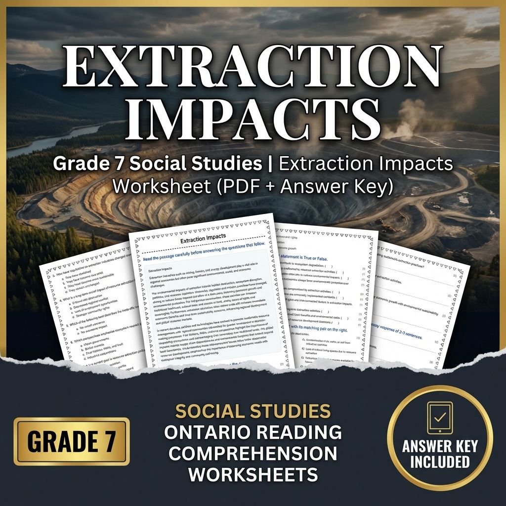 Grade 7 Social Studies Bundle | Human-Environment Interactions & Global Networks — included worksheet 5