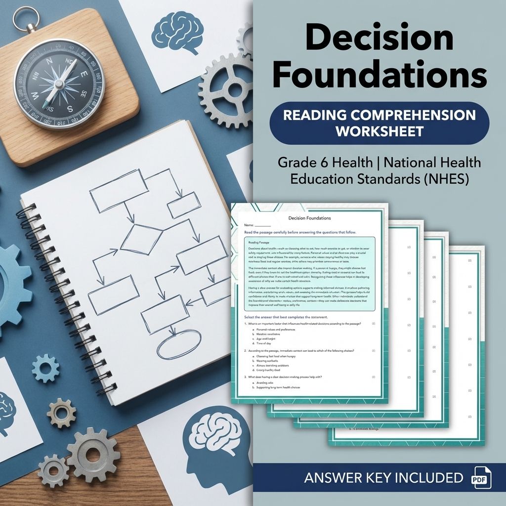 Grade 6 Health | Communication, Decision-Making & Disease Prevention Worksheets Bundle (Answer Key Included) — included worksheet 19