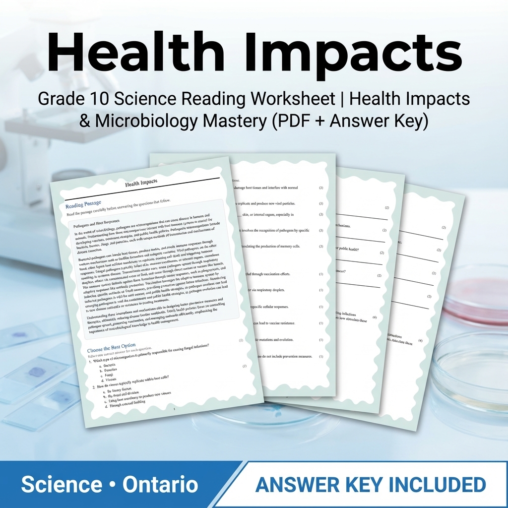 Grade 10 Science Bundle | Comprehensive Visual Data, Earth & Biology Concepts  — included worksheet 27