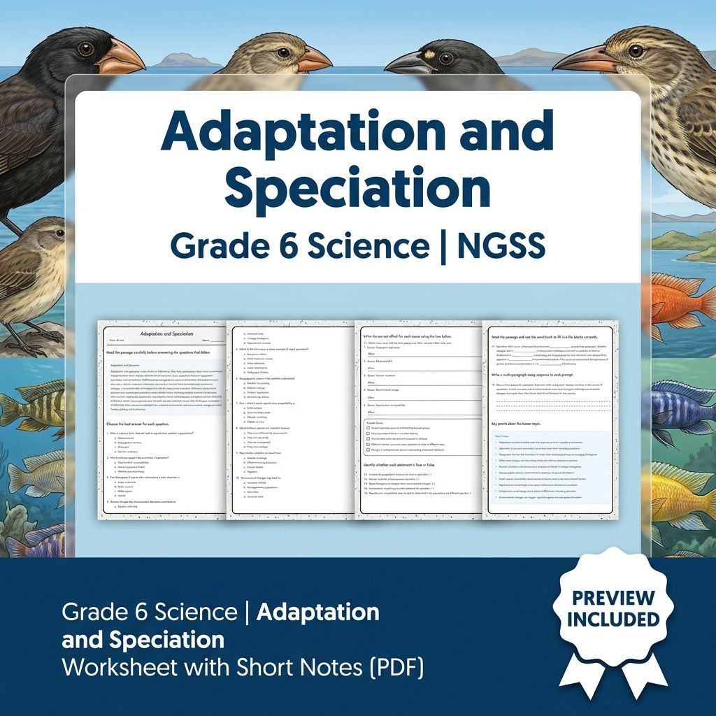Grade 6 Science Worksheet Bundle | NGSS-Aligned Full Year Resource Pack — included worksheet 27