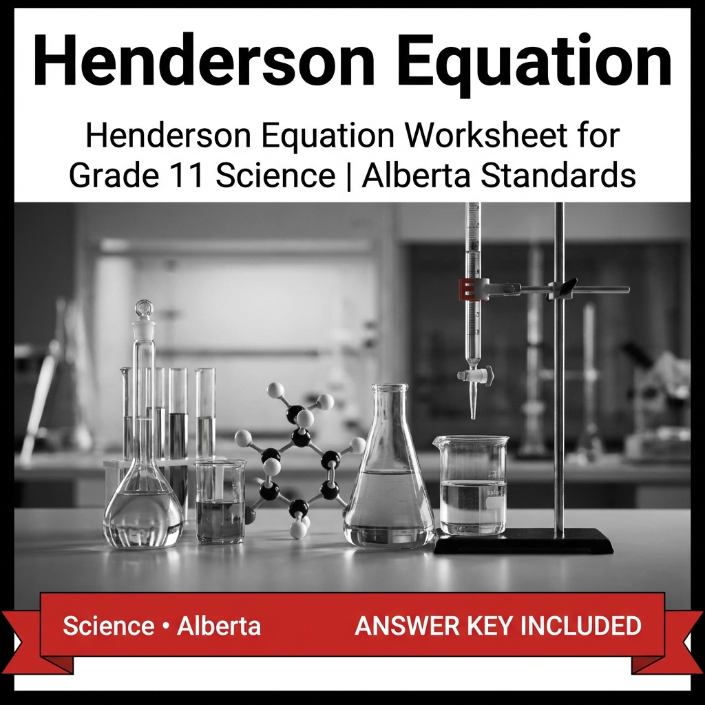 Henderson Equation Worksheet for Grade 11 Science | Alberta Standards