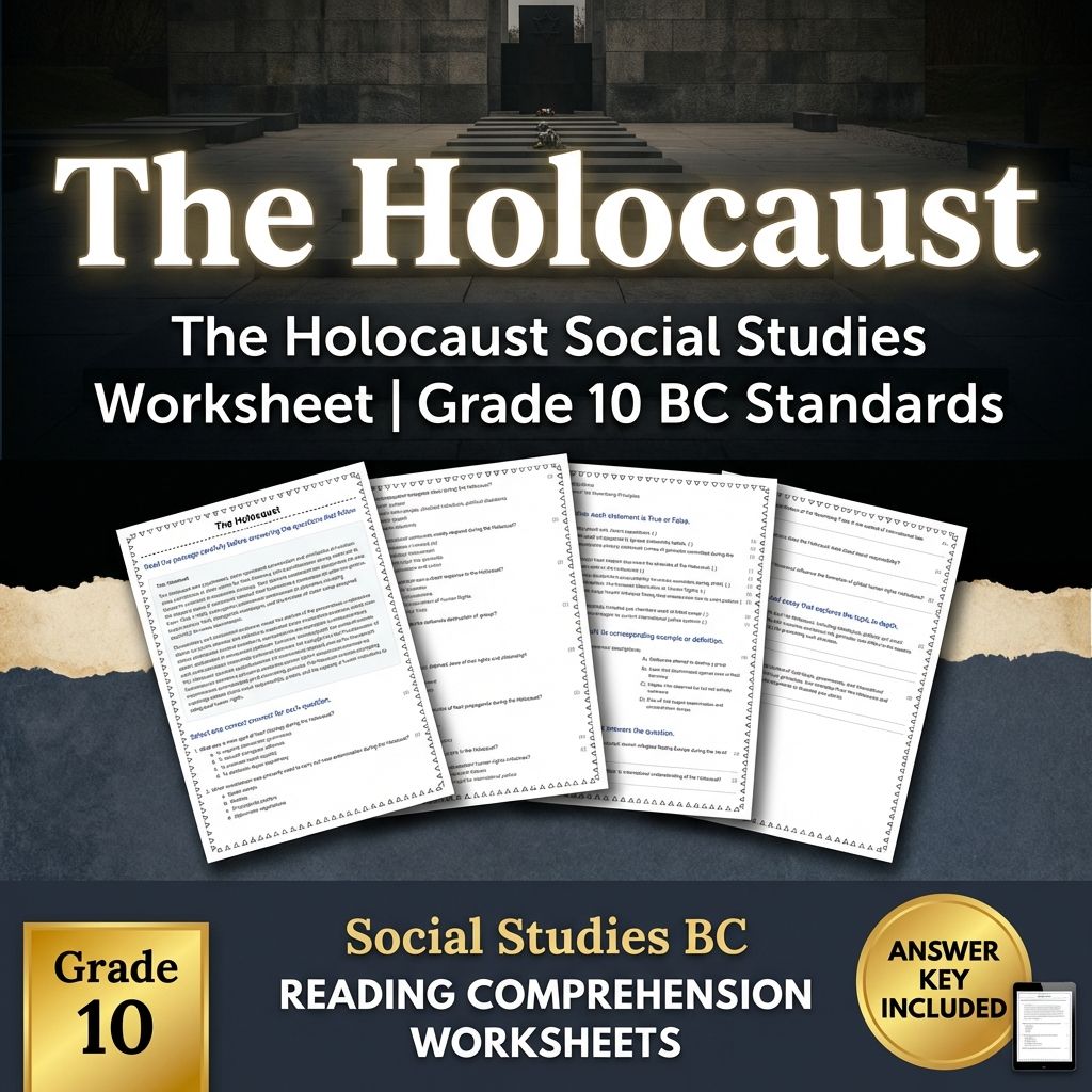 The Holocaust Social Studies Worksheet | Grade 10 BC Standards