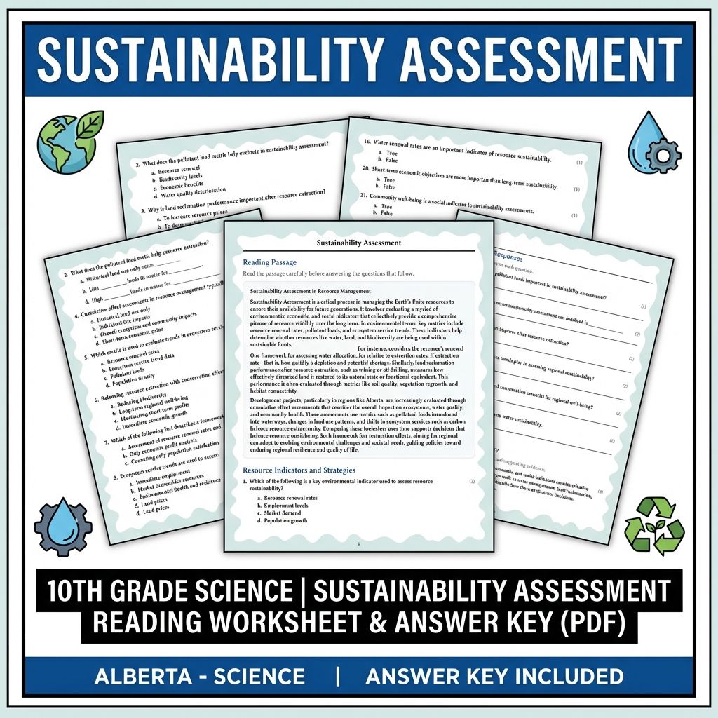 Grade 10 Science Worksheets Bundle | Physics, Earth, and Environmental Topics — included worksheet 37