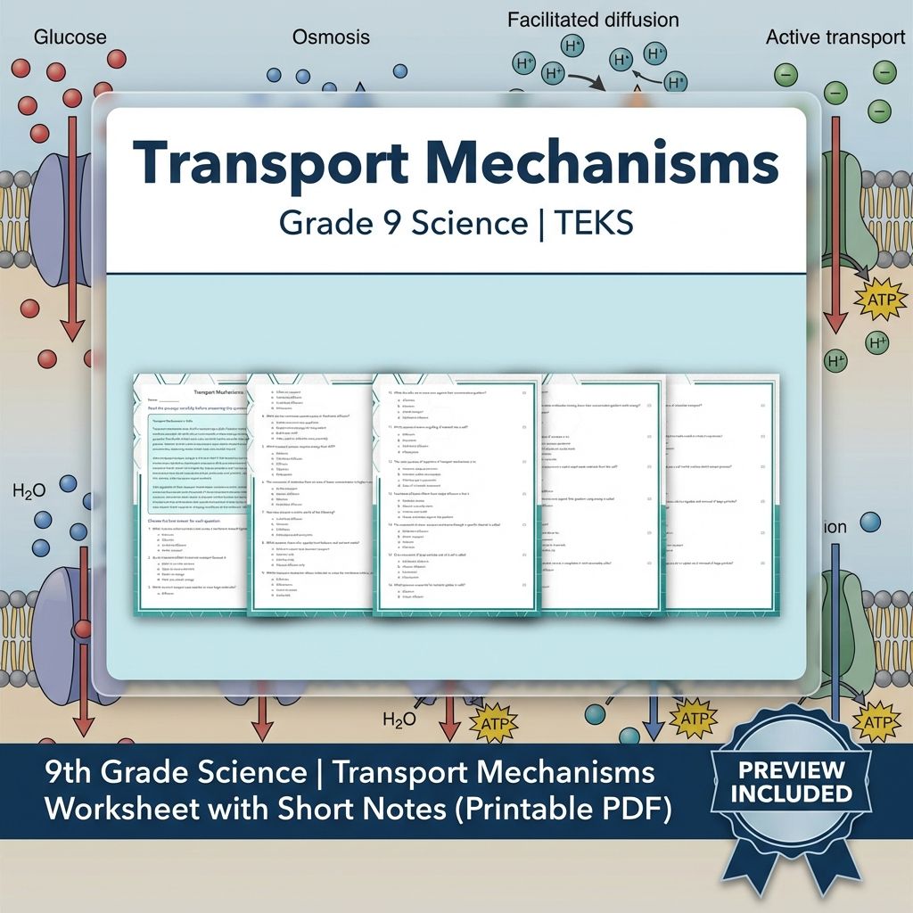 Grade 9 Science Worksheet Bundle: Cell Biology, Genetics & Ecology (Collection) — included worksheet 29