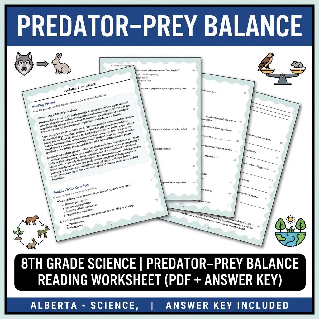 Grade 8 Science  Bundle | Ecosystem Dynamics & Environmental Impact Worksheets — included worksheet 8