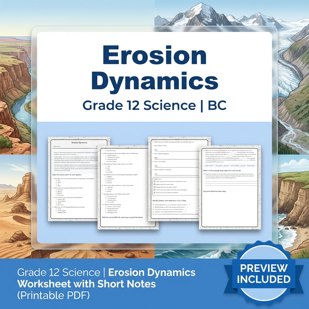 Grade 12 Science Full Year Bundle | Thermochemistry, Earth Systems, Genetics — included worksheet 30