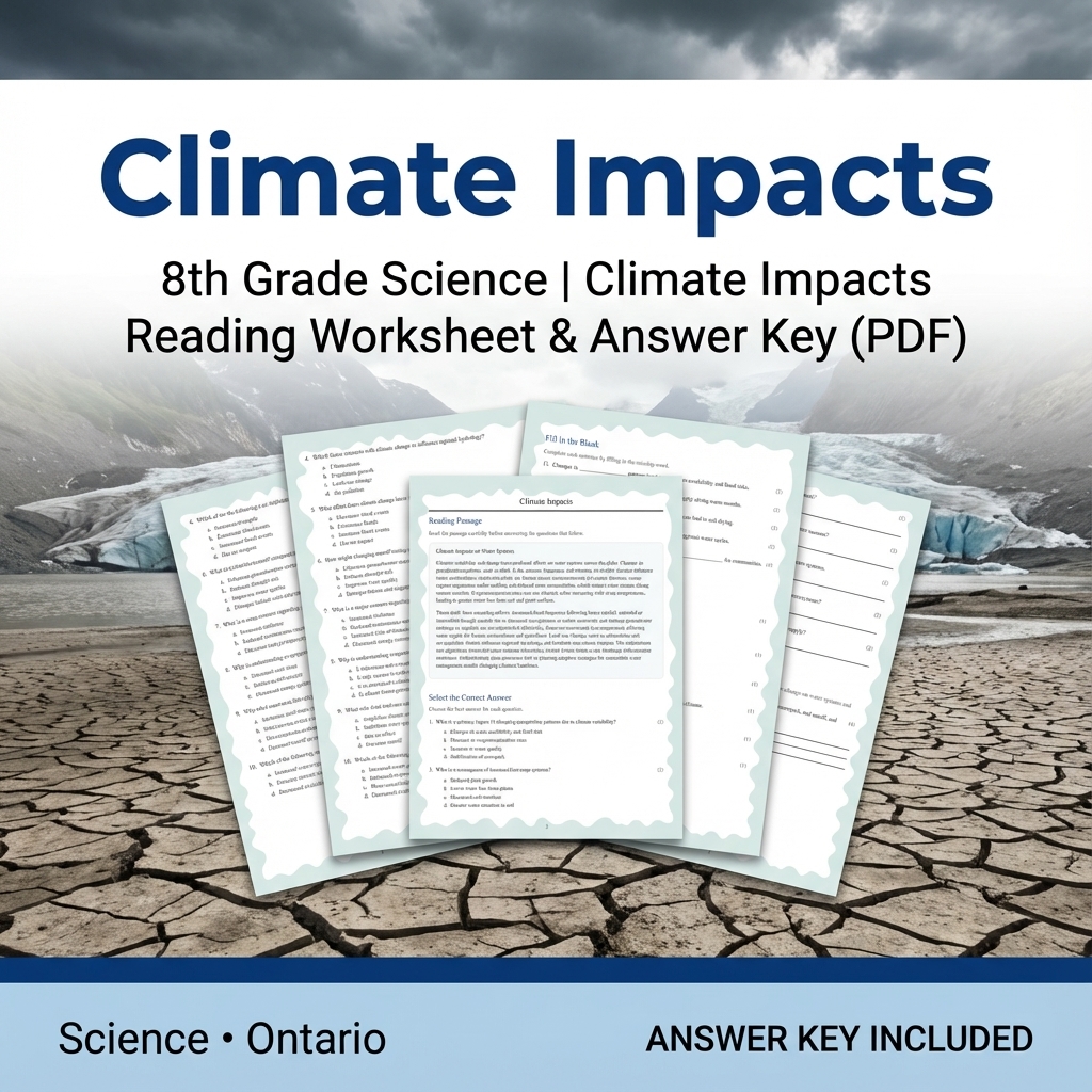 Grade 8 Science Worksheets Bundle | Biology, Physics & Earth Science Resources — included worksheet 34