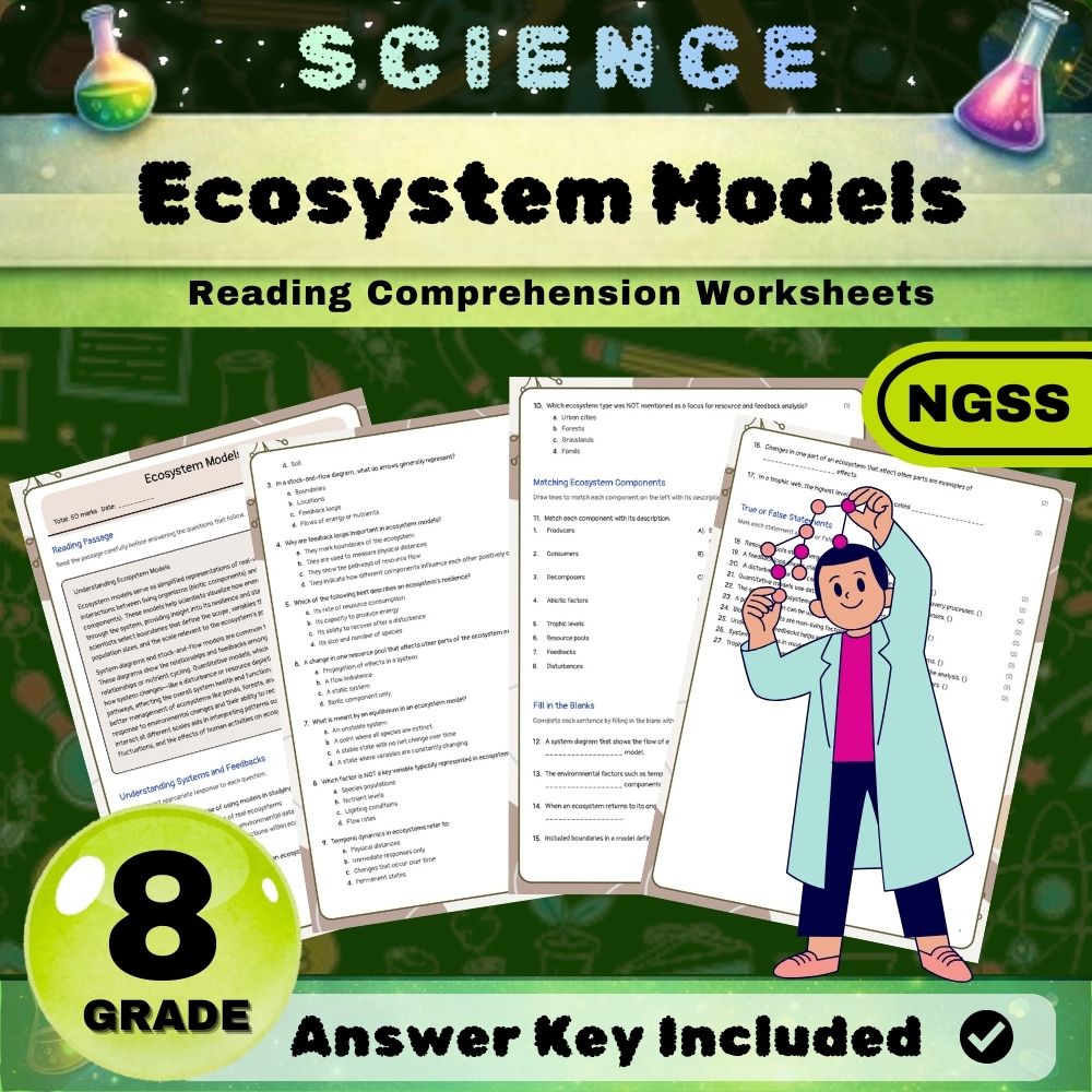 Grade 8 Science NGSS Bundle | Comprehensive Worksheets for Earth & Life Sciences — included worksheet 29