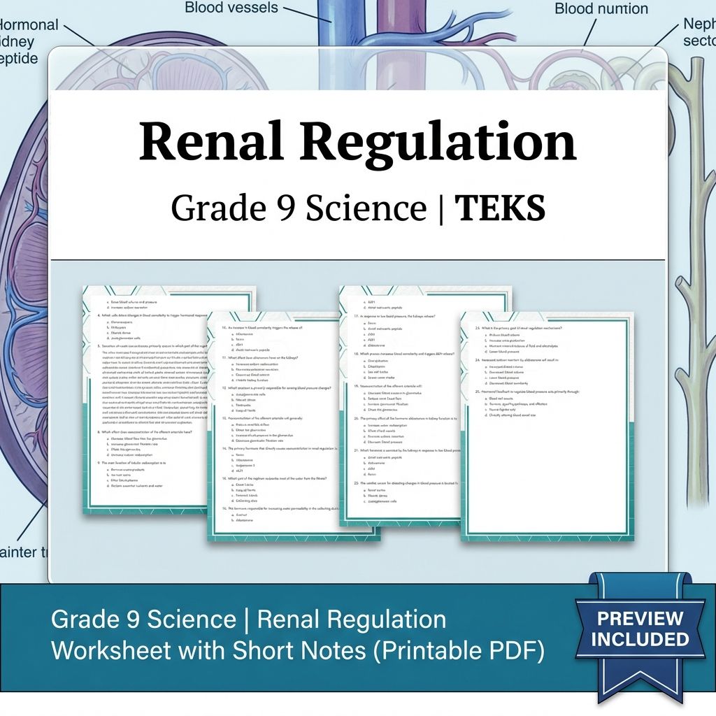 Grade 9 Science Worksheet Bundle: Cell Biology, Genetics & Ecology (Collection) — included worksheet 30
