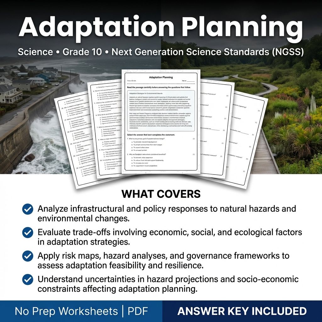 Grade 10 Science Worksheets Bundle | Environmental, Physics & Biology Topics — included worksheet 40