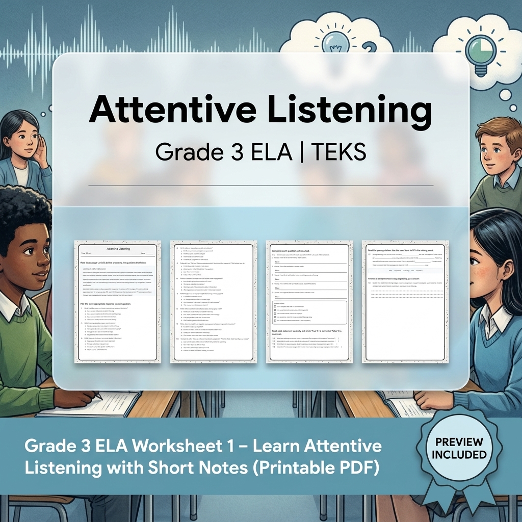 Grade 3 Collaborative Discussion Media Skills ELA Lesson Bundle – TEKS — included worksheet 4