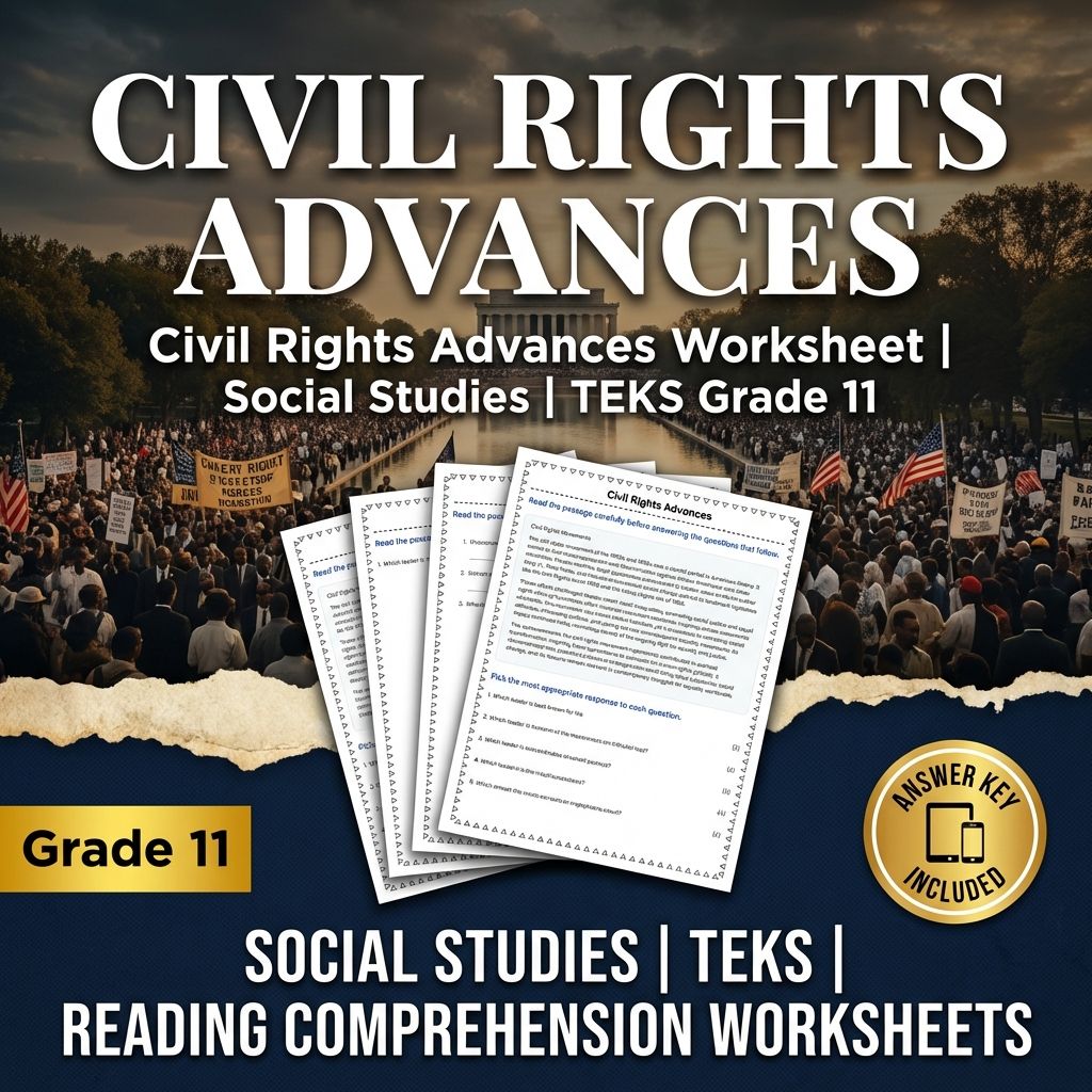Civil Rights Advances Worksheet | Social Studies | TEKS Grade 11