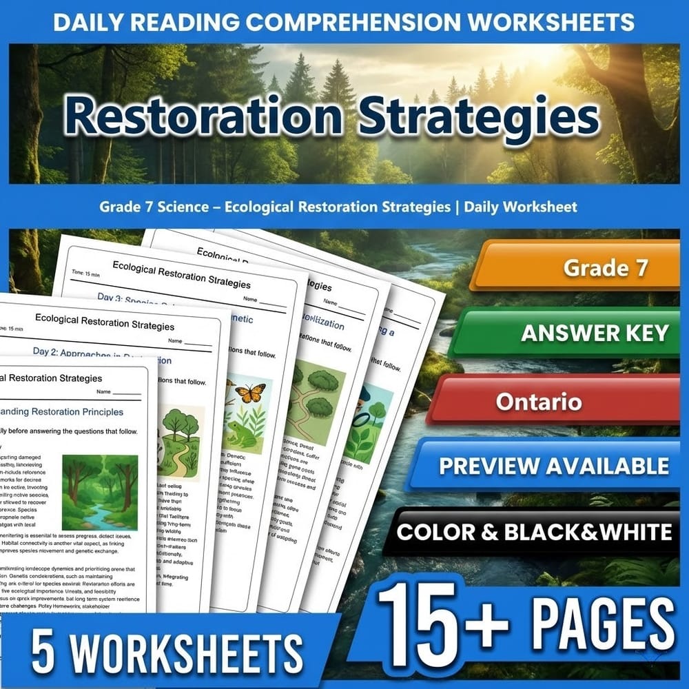 Grade 7 Science Bundle – Ontario Daily Worksheets for Comprehensive Study — included worksheet 30