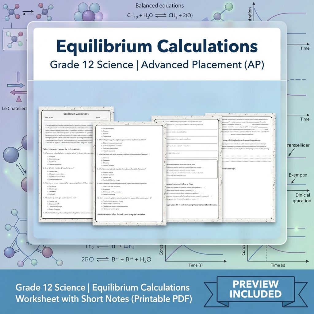 Grade 12 Science Worksheet Bundle – Physics & Biology Topics (PDF Collection) — included worksheet 32