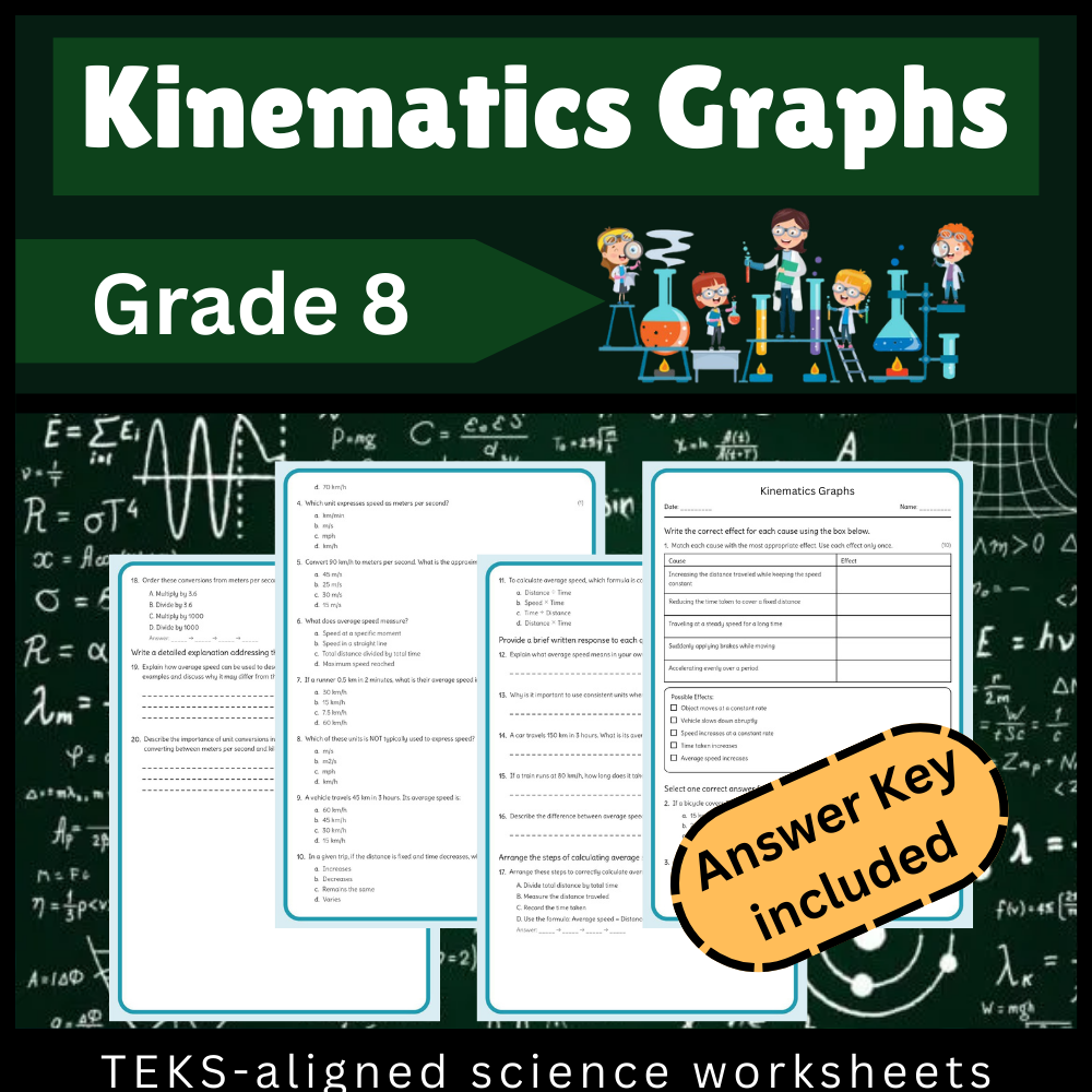 Grade 8 Science Worksheet Bundle | Ecosystems, Matter, Motion & More (TEKS Aligned) — included worksheet 31