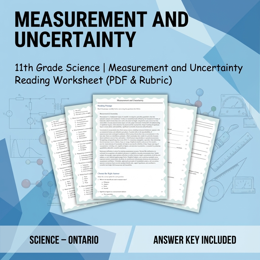Grade 11 Science Bundle | Waves, Ecology, Physics & More (Answer Keys) — included worksheet 36