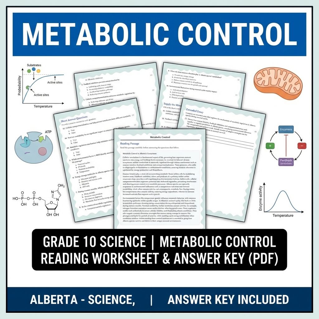 Grade 10 Science | Cell Systems, Energy, & Homeostasis (Standards-Aligned) — included worksheet 9