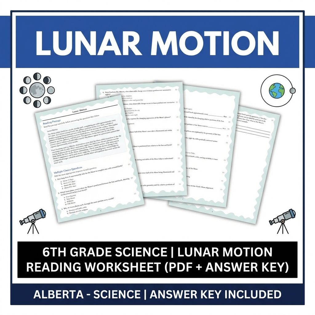 Grade 6 Science | Celestial Motion & Sky Observation Worksheets Bundle — included worksheet 10