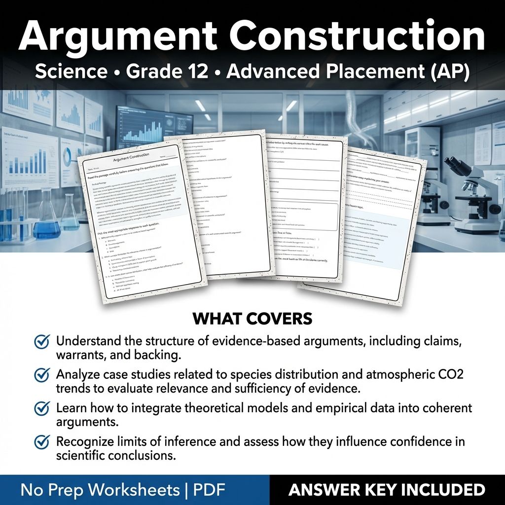 Grade 12 Science Unit Bundle | Uncertainty, Data Analysis & Modeling Worksheets — included worksheet 6