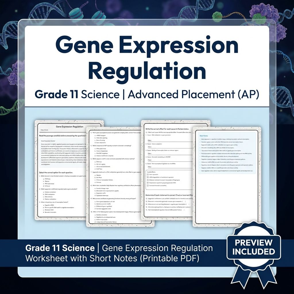 Grade 11 Science Worksheet Bundle Advanced Concepts & Scientific Reasoning (PDF) — included worksheet 29